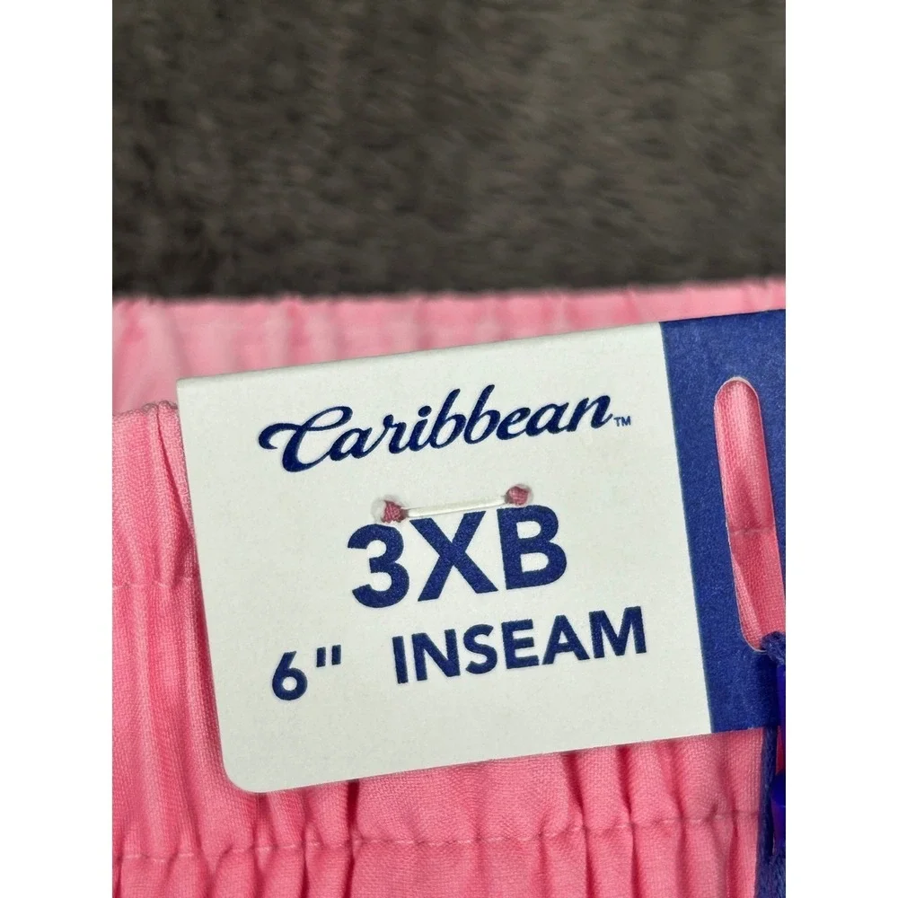 NEW Caribbean Swimwear Mens 3XB Pink Ombre Gradient Swim Trunks‎ 6 Inch Inseam - Picture 3 of 8